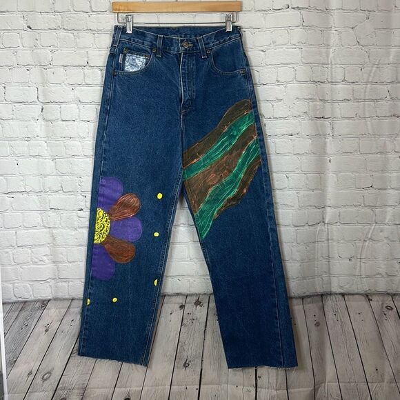 Carhartt Mens Relaxed Fit Upcycled Jeans size 30x32 Cut off Hem - Picture 1 of 10